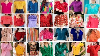 100 Blusas lindas e elegantes com design de pescoço 2023 Blusas Femininas Maravilhosos Blusas demoda