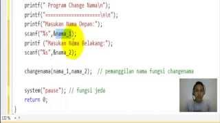 TMD02, Pemrograman C, Array 1 Dimensi, Char, String (Change Nama)