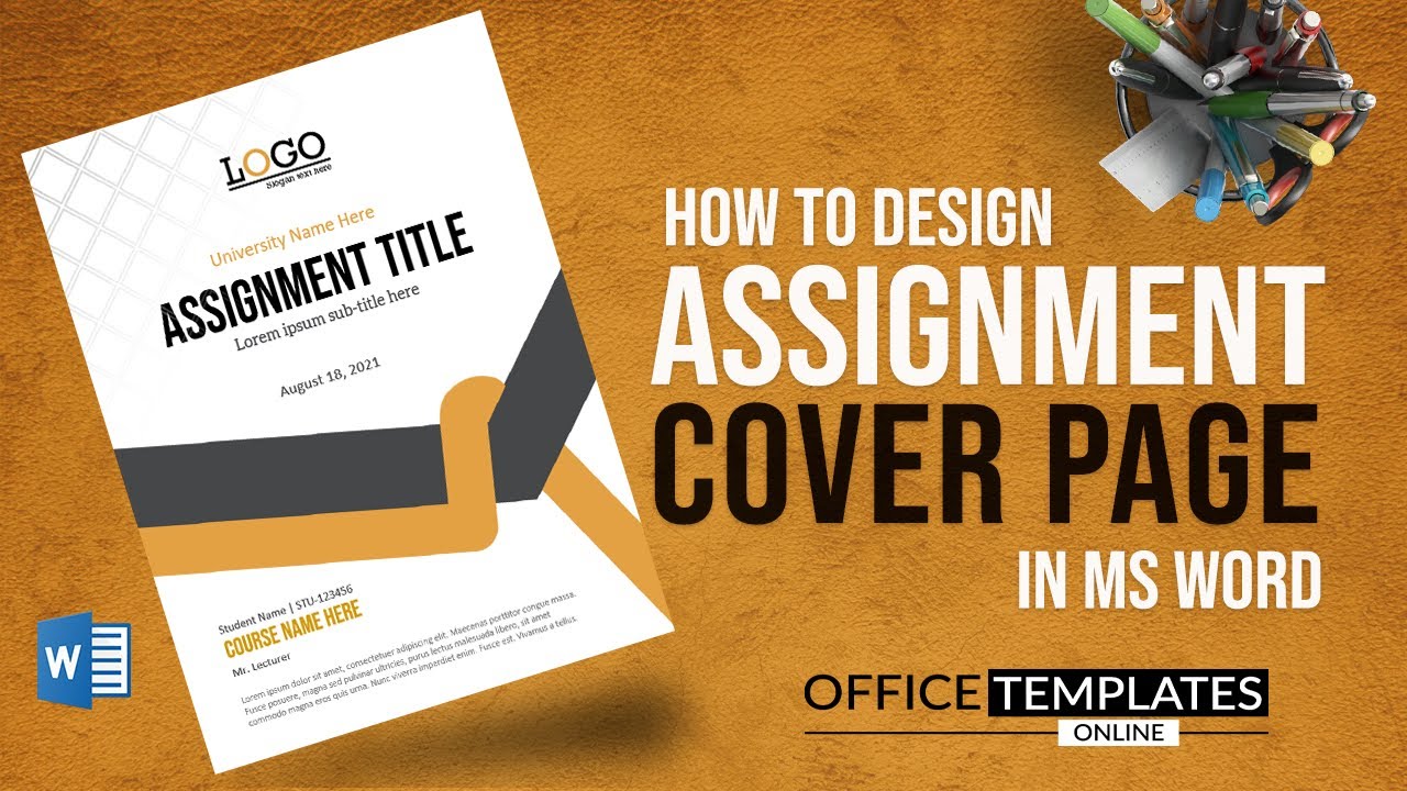 Ignment Cover Page Design Ms Word Template Infoupdate Org