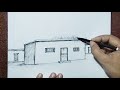 How to draw realistic grass with house