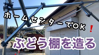 ぶどう棚の造り方 部材はホームセンターでOK 林ぶどう園 2021-3-24