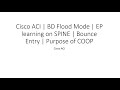 Cisco ACI | BD Flood Mode | EP learning on SPINE | Bounce Entry | Purpose of COOP