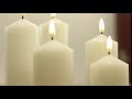 Set of 5 White Flameless LED Candles with Remote, Wax Battery LED Pillar Candles