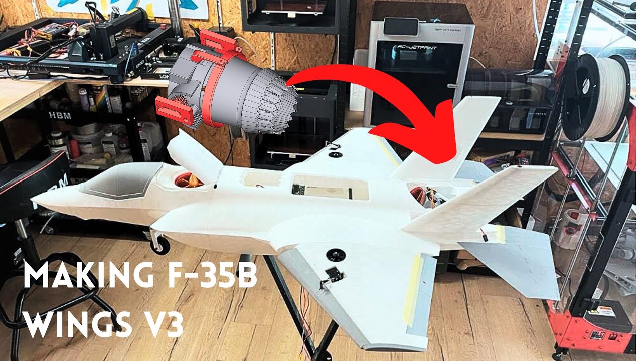 F-35B RC VTOL 3D Printed Jet Model, Build Series, Build The Wings After ...