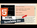 How to Make Scrollable Div (Vertical or Horizontal) | HTML and CSS Tutorial