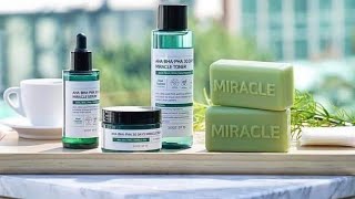 العناية بالبشرة المعرضة للحبوب بمنتجات الشاي الأخضر منتجات المعجزة الكورية miracle aha.bha.pha