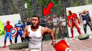BIGGEST Zombie Attacked LOS SANTOS In GTA 5 | AVENGERS ARMY VS ZOMBIE