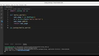 Making a Simple Web App using the JustPy framework