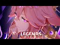 Nightcore - Legends Never Die | Lyrics (Alan Walker Remix)