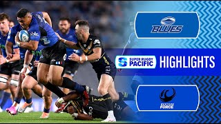 HIGHLIGHTS | BLUES v FORCE | Super Rugby Pacific 2024 | Round 7