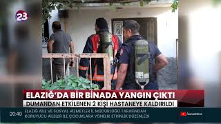 ELAZIĞ’DA BİR BİNADA YANGIN ÇIKTI