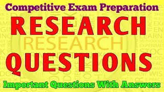 Research Questions|Most Important Research Questions and answers|MCQ in Nursing Research with answer