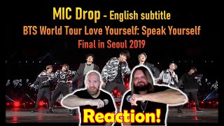 Musicians react to hearingMIC Drop @ BTS World Tour Love Yourself: Speak Yoursel