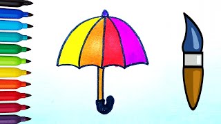 How To Draw A Umbrella For Children/ Bolalar Uchun Kelebekni Qanday Chizish Mumkin/TOiART #shorts