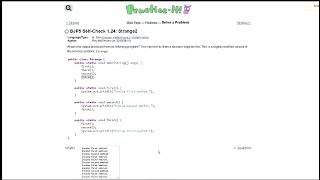 Java Practice-it Introduction to Java Programming | Self-Check 1.24 Strange2