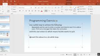 Chapter 6: while, do while, switch and break statement