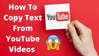 How Can I Copy Text from a YouTube Video | How do you copy and paste text from a video |
