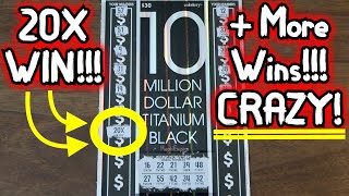 INSANE WINS!!! 20X WIN, 2X WIN, BONUS PRIZE, CONSECUTIVE WINNERS! $10 MILLION TITANIUM BLACK LOTTO