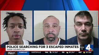 Police searching for three escaped inmates in Todd County, Kentucky