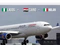 A transit flights from Nigeria 🇳🇬 to Egypt 🇪🇬 to Italy 🇮🇹 (Egypt Airlines)