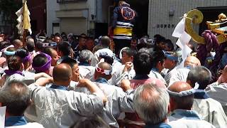 激しい取り合い！三社祭2017 本社神輿渡御【三之宮 馬二町会渡御】ド迫力！ Asakusa Sansha MATURI \