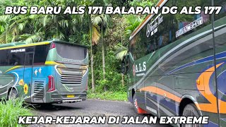 KEJAR-KEJARAN BUS ALS 171 DENGAN ALS 177 DI JALAN EXTREME BUKIT 12 MORSIP MADINA