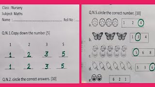 Nursery Maths Questions paper | Maths worksheets of Nursery | Nursery Worksheets | Eng Teach