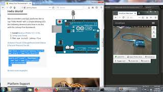 Arduino and javascript blink sample