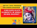 Find Duplicates Elements Array using HashSet Using Java