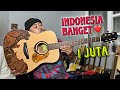 Gitar Akustik Murah Motif Batik! Buatan Lokal Semarang! Cuma Rp 1 JUTA! Review Music Point JP-105