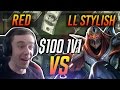 REDMERCY VS LL STYLISH (#1 Zed NA) | $100 1v1 SHOWDOWN!! - League of Legends