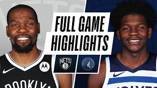 NETS at TIMBERWOLVES | FULL GAME HIGHLIGHTS | April 13, 2021