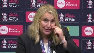 Chelsea manager Emma Hayes speaks after FA Cup final win | Arsenal Women 0-3 Chelsea Women