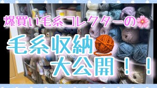 【毛糸収納】爆買い毛糸コレクターの🌸毛糸収納🧶大公開！！！