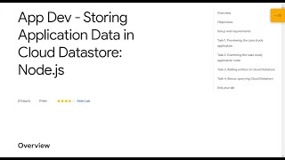 App Dev - Storing Application Data in Cloud Datastore: Node.js Qwiklab