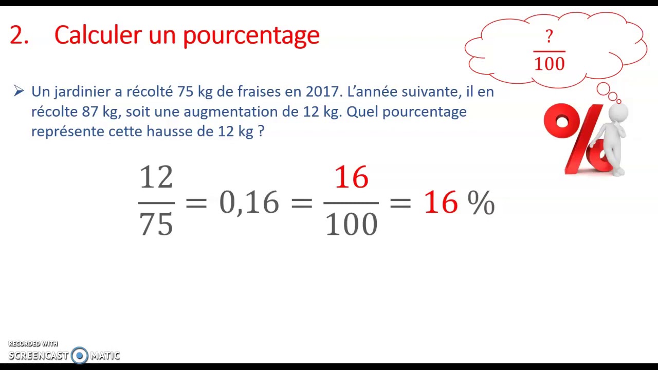 Calculer Et Appliquer Un Pourcentage - YouTube