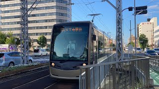 【朝ラッシュの後面展望】阪堺電車　宿院〜我孫子道〜住吉〜天王寺駅前