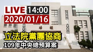 【完整公開】LIVE 立法院黨團協商 109年中央總預算案