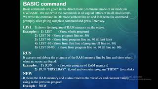 Class VIII Computer Lecture-9 GWBASIC Commands (Part-1)