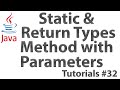 Static And Return Types Method with Parameters in Java || Tutorials #32