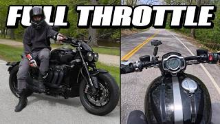 Full Throttle on a Triumph Rocket 3
