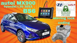 Hyundai I.20 stirring lock coding | via obd read pincode | autel mx900 Indian version