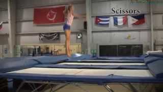 Trampoline Gymnastics Fun - Basic Trampoline Jumps and Tricks - Part 1