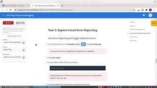 Qwiklabs: Error Reporting and Debugging