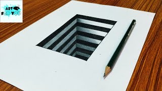 How To Draw 3D Hole - Easy Trick Art On Paper | 3D Hole Optical Illusion | 3D drawing on paper