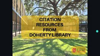 Citation Resources from Doherty Library