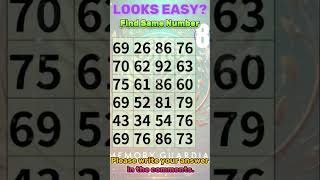 🤯 Hardest Number Puzzle! Can You Find the 3 Hidden Matches?