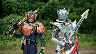 Kamen Rider Wizard ENGLISH DUB clip- Gaim's first appearance