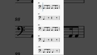 [for Timpani practice] Beethoven Symphony No.7 1st Movement excerpt measure 89 to 110