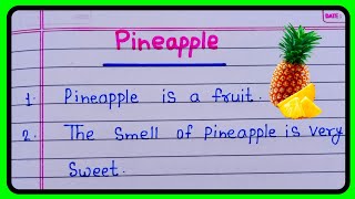 5 Lines on Pineapple in English/Pineapple Fruits Par Essay